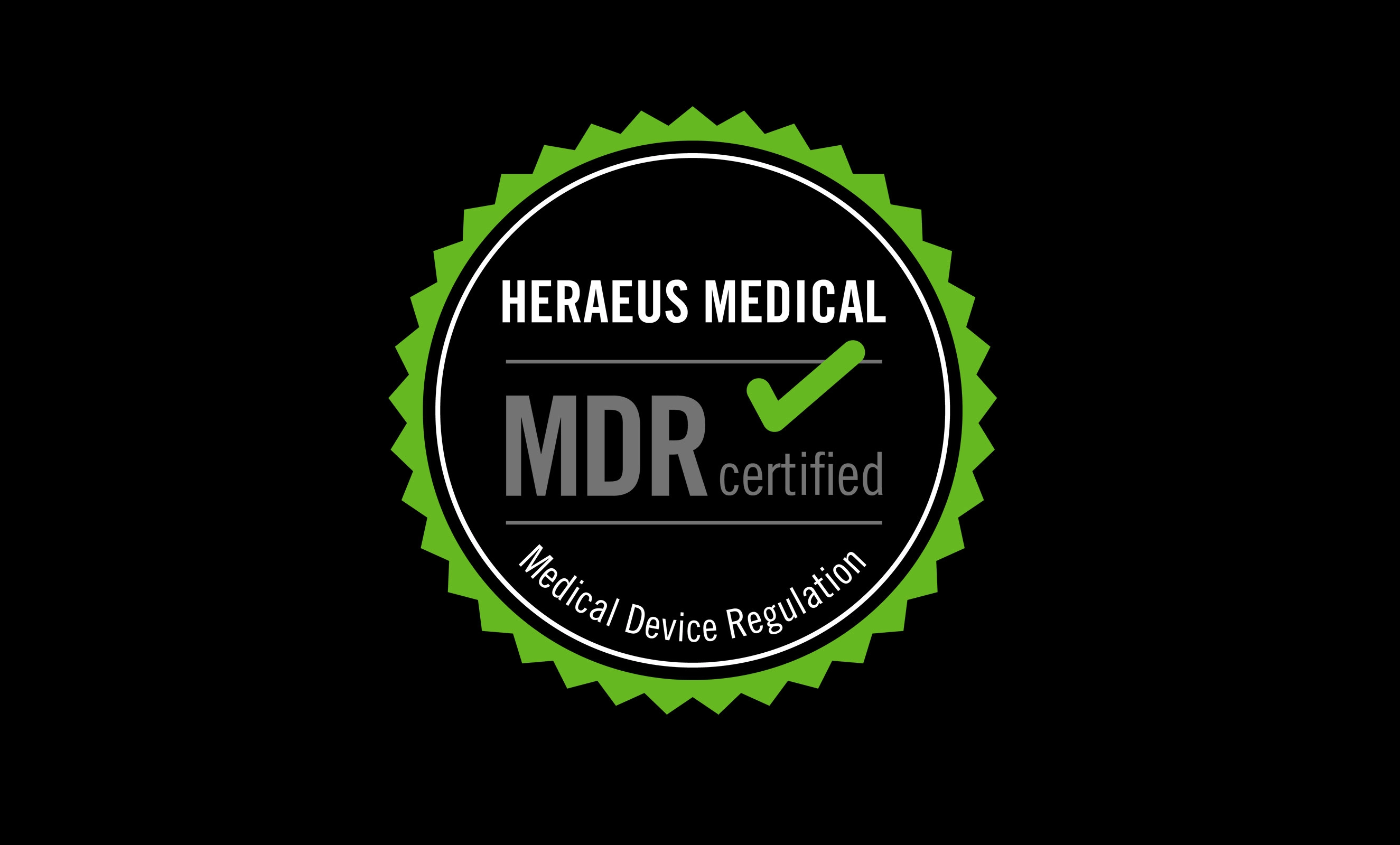 Symbol das zeigt, dass Heraeus Medical MDR (Medical Device Regulation) zertifiziert ist