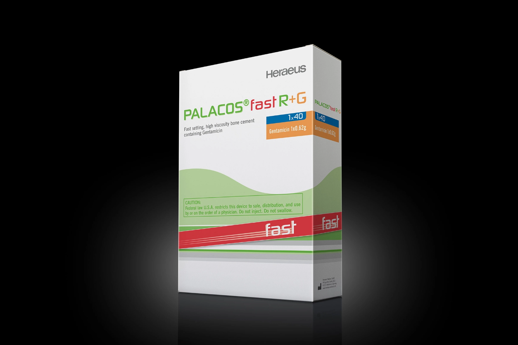 PALACOS fast R+G bone cement package