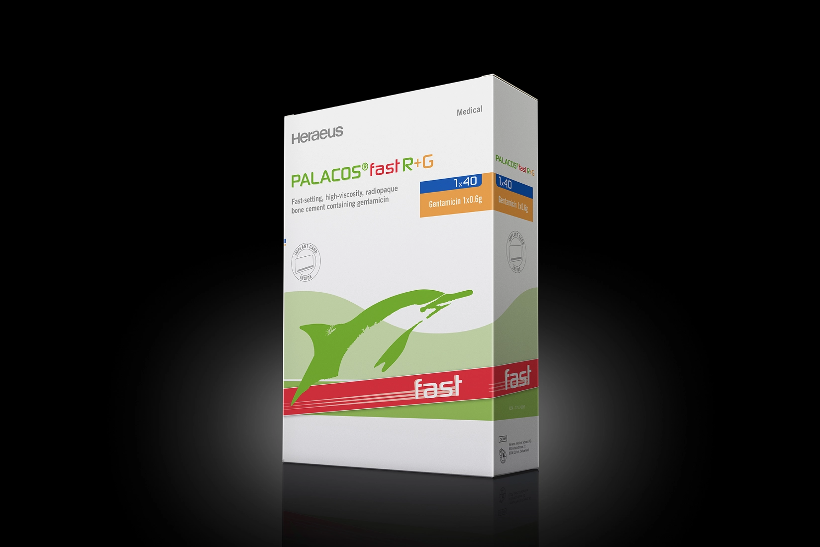 Verpackung des Knochenzements PALACOS fast R+G