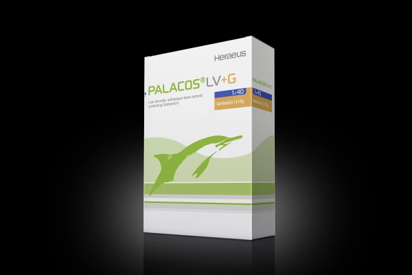 Image of PALACOS LV+G bone cement package