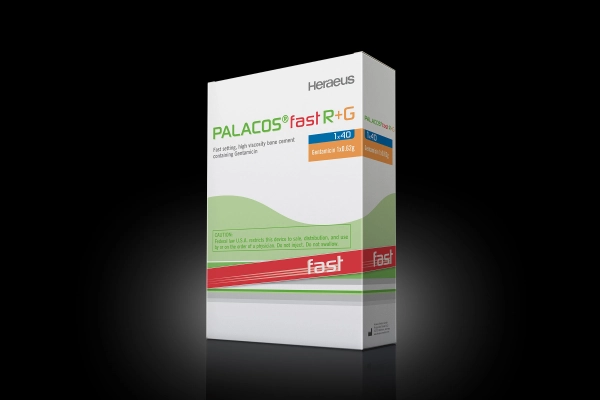Image of PALACOS fast R+G bone cement package