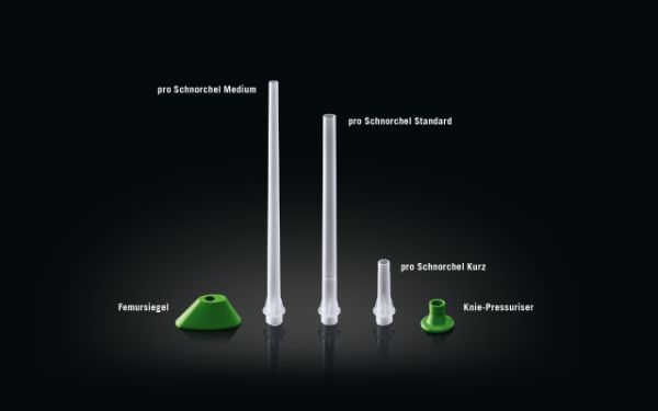 PALACOS pro Schnorchel und Pressuriser: Femursiegel, pro Schnorchel Medium, pro Schnorchel Standard, pro Schnorchel kurz und Knie-Pressuriser